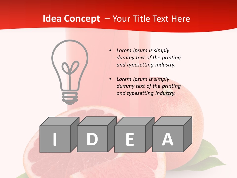 Refreshment Straw Fresh PowerPoint Template