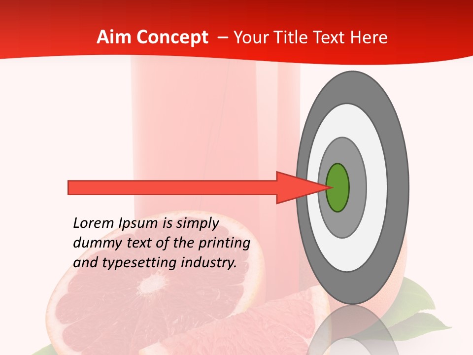 Refreshment Straw Fresh PowerPoint Template