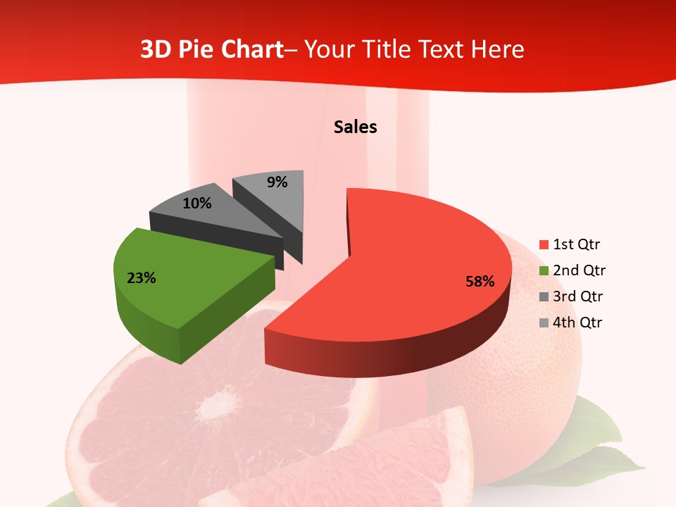 Refreshment Straw Fresh PowerPoint Template