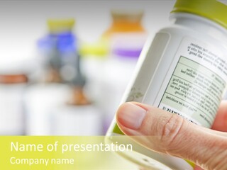 Pharmaceuticals Reading Medicines PowerPoint Template