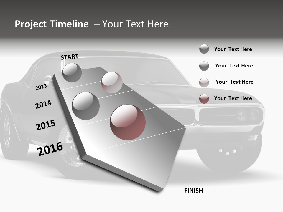 Young Border Blossom PowerPoint Template