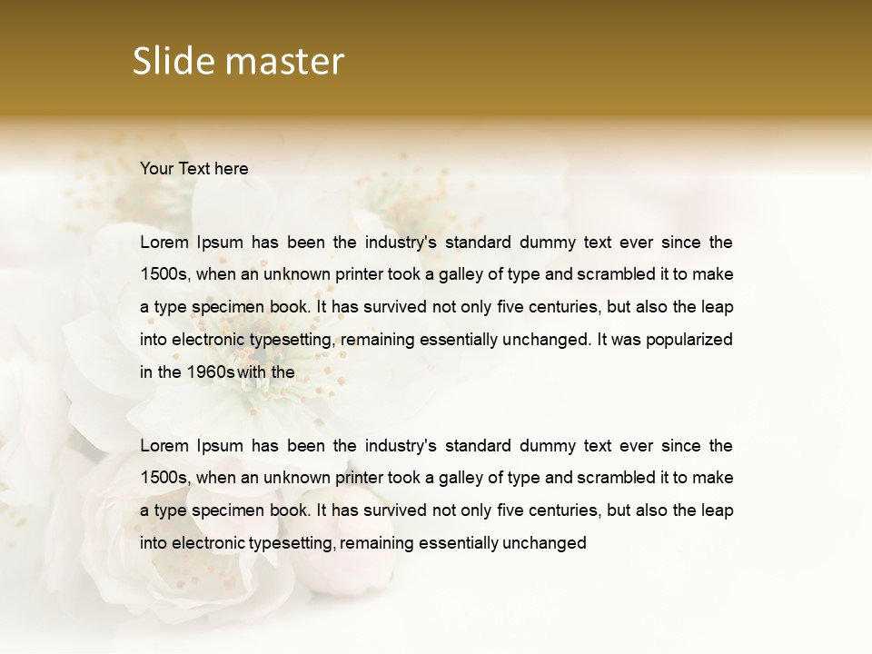 Beautiful White Background Summer PowerPoint Template