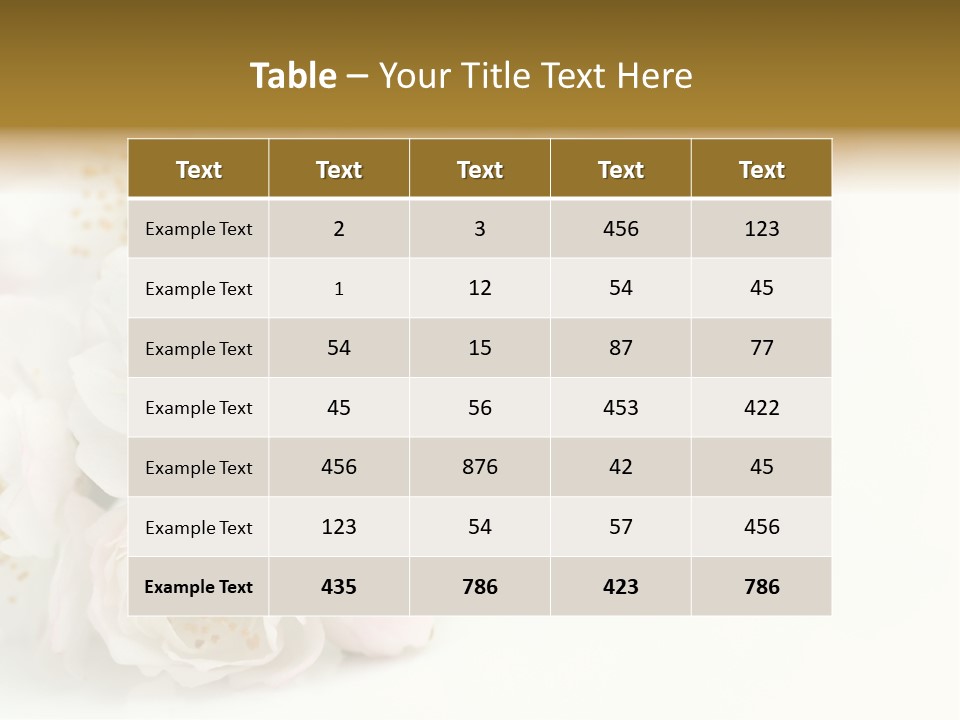 Beautiful White Background Summer PowerPoint Template