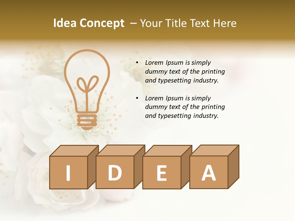 Beautiful White Background Summer PowerPoint Template