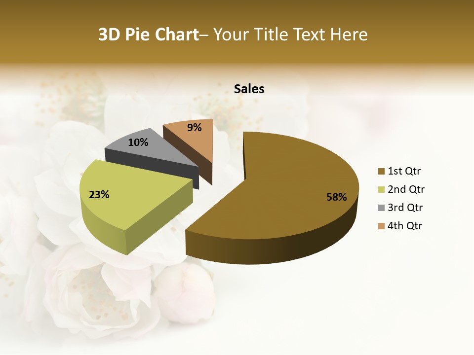Beautiful White Background Summer PowerPoint Template