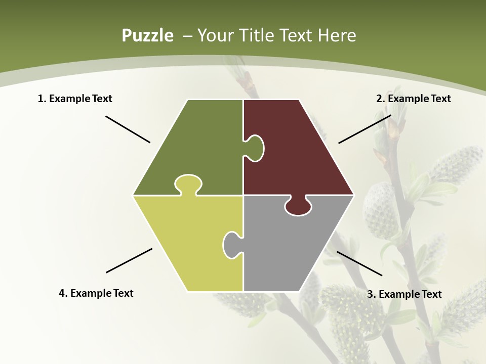 Young Border Blossom PowerPoint Template