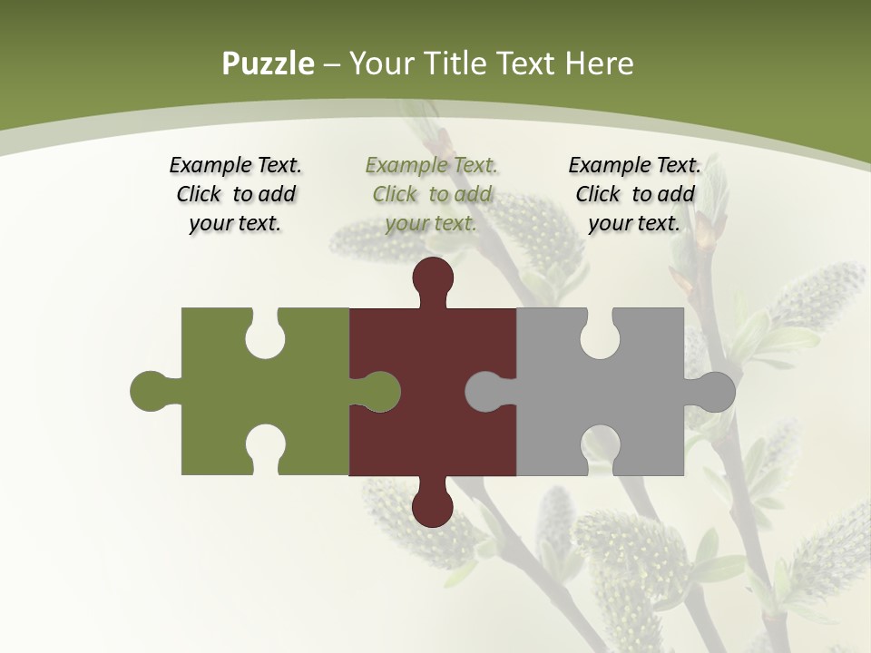 Young Border Blossom PowerPoint Template