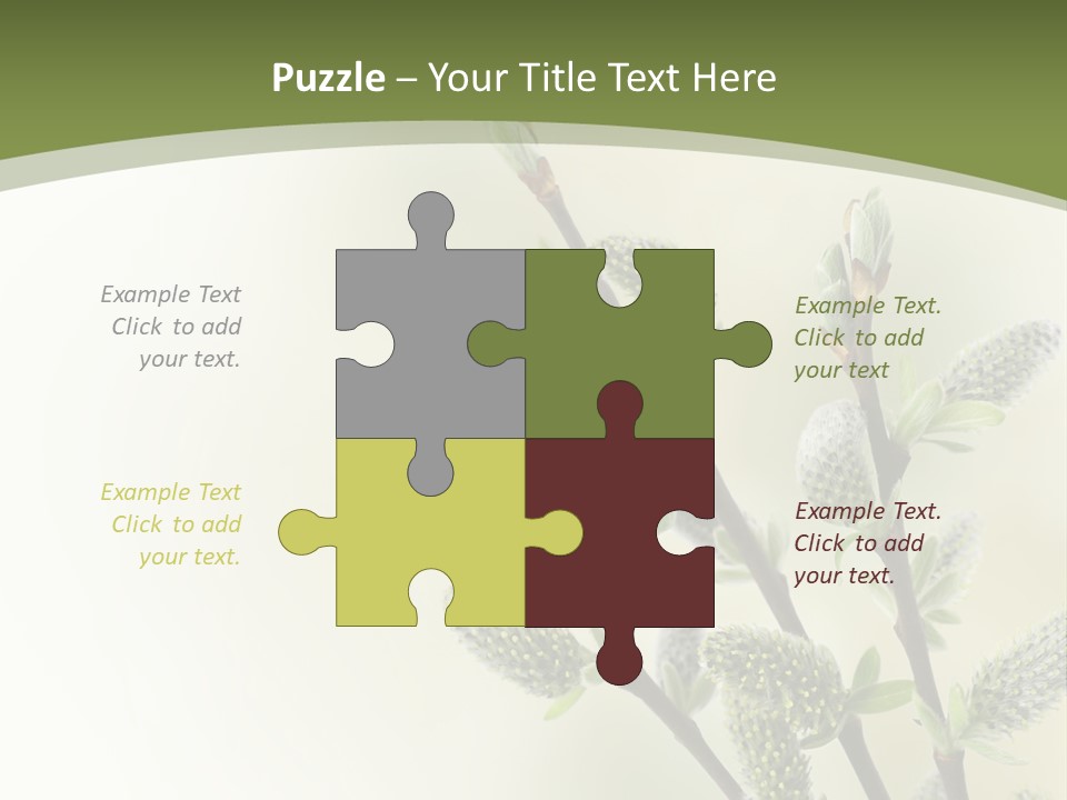 Young Border Blossom PowerPoint Template