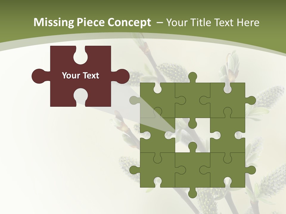 Young Border Blossom PowerPoint Template