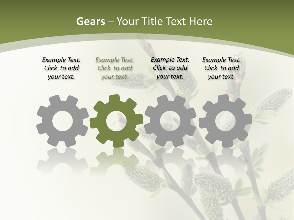 Young Border Blossom PowerPoint Template