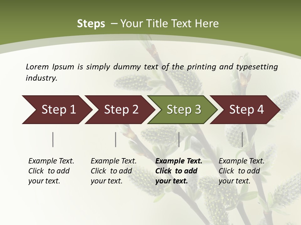 Young Border Blossom PowerPoint Template