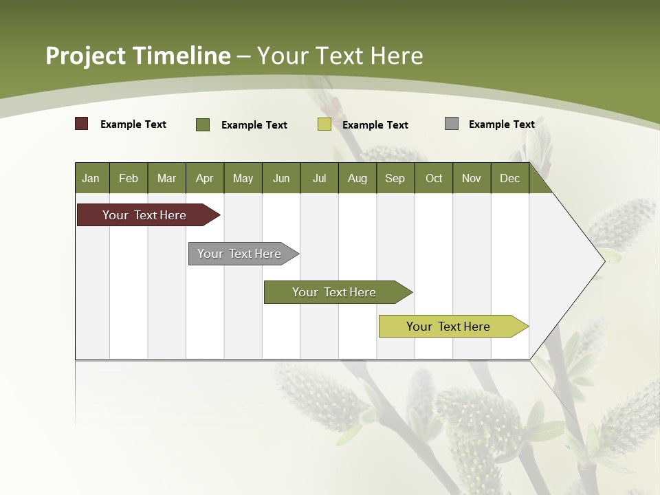 Young Border Blossom PowerPoint Template