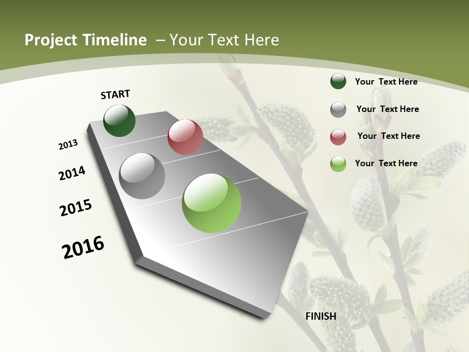 Young Border Blossom PowerPoint Template