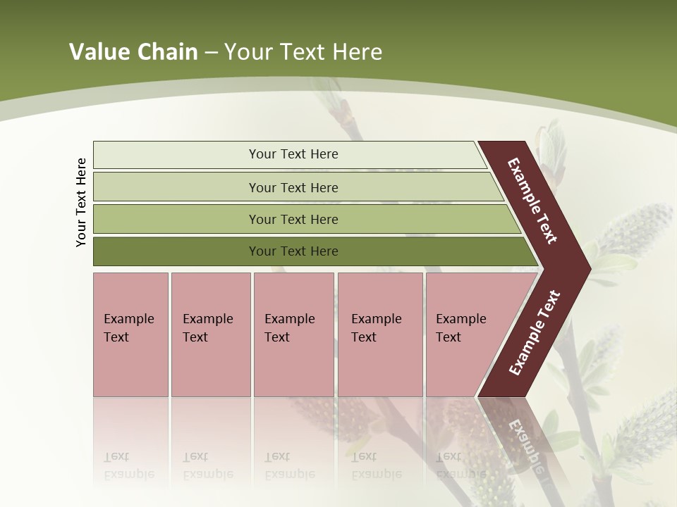 Young Border Blossom PowerPoint Template