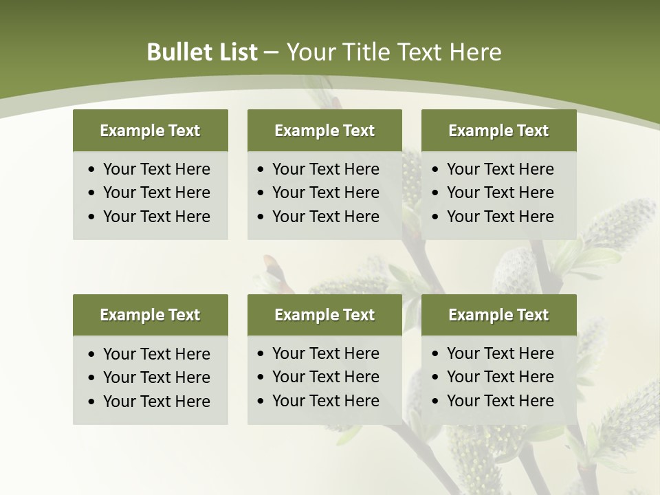 Young Border Blossom PowerPoint Template