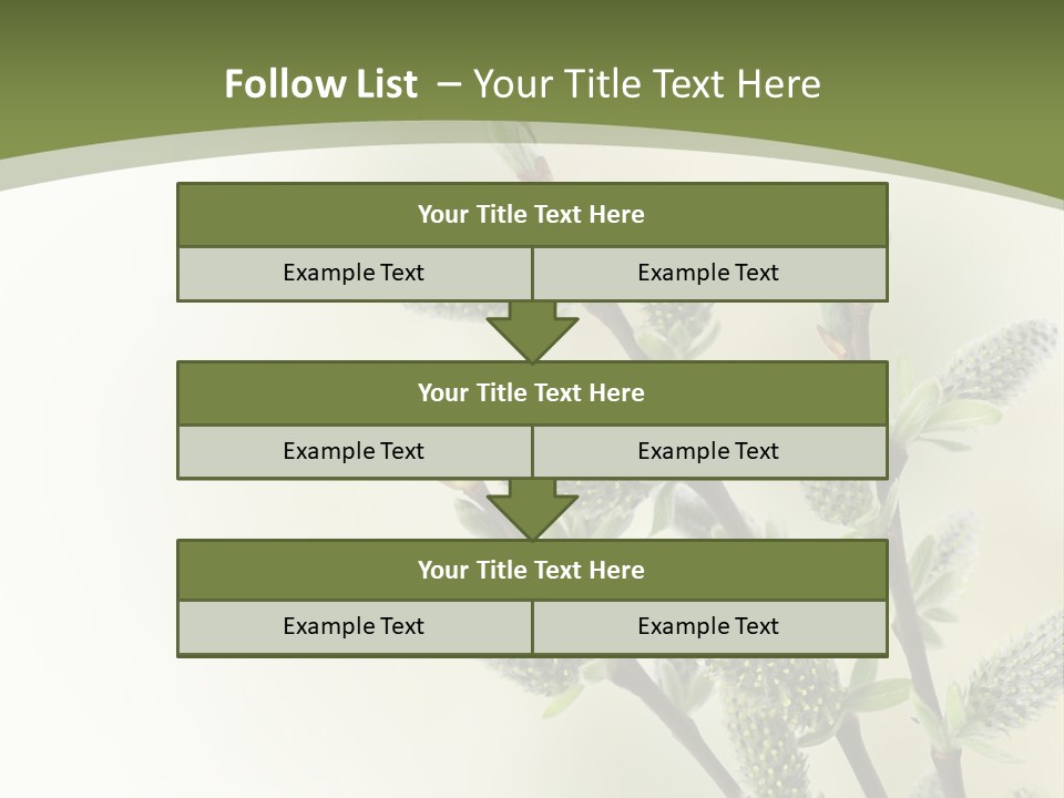 Young Border Blossom PowerPoint Template