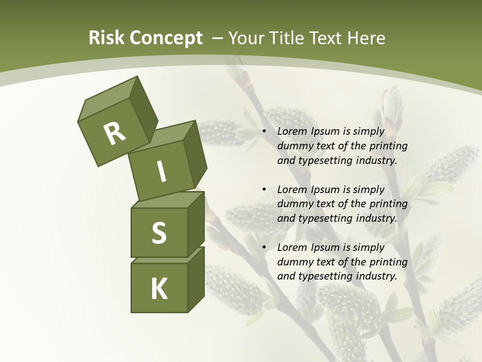 Young Border Blossom PowerPoint Template