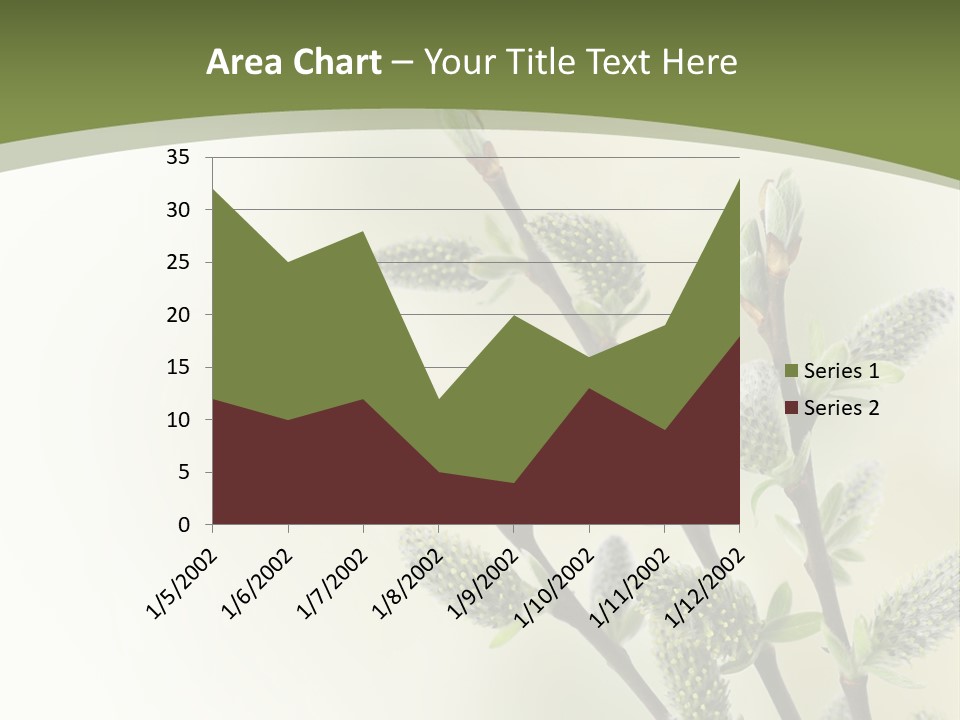 Young Border Blossom PowerPoint Template