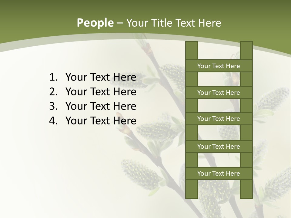 Young Border Blossom PowerPoint Template