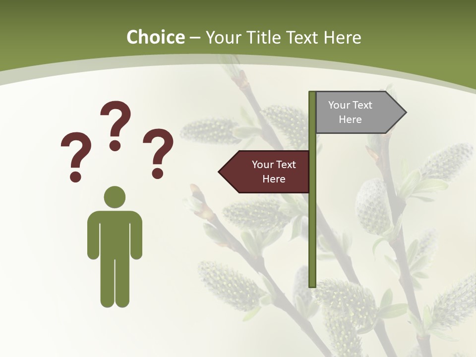 Young Border Blossom PowerPoint Template