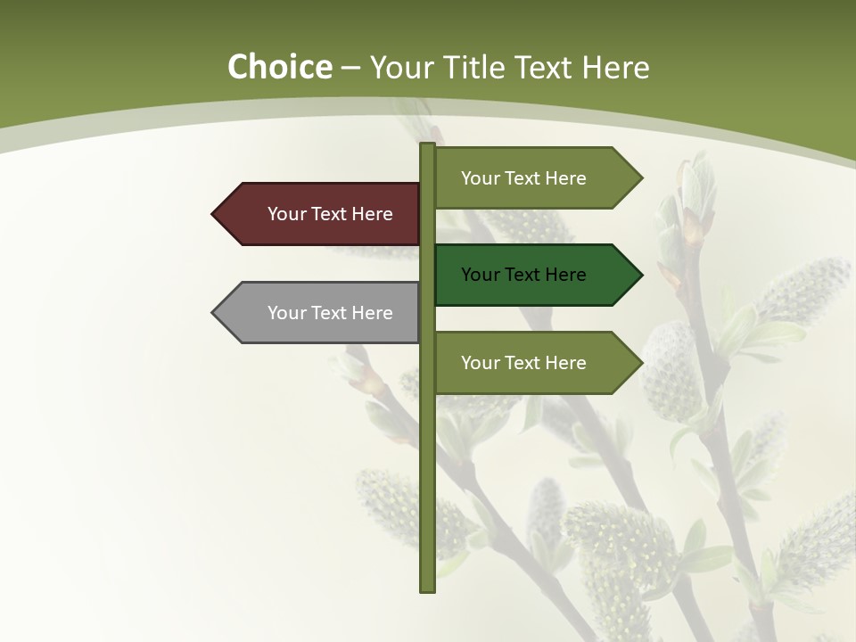 Young Border Blossom PowerPoint Template