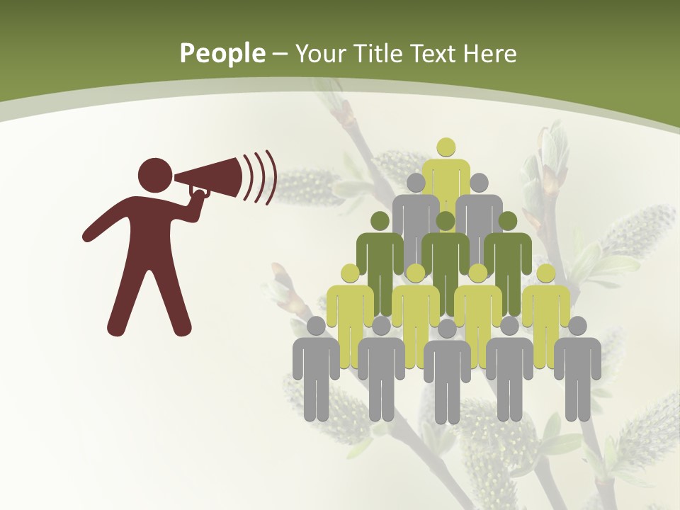 Young Border Blossom PowerPoint Template