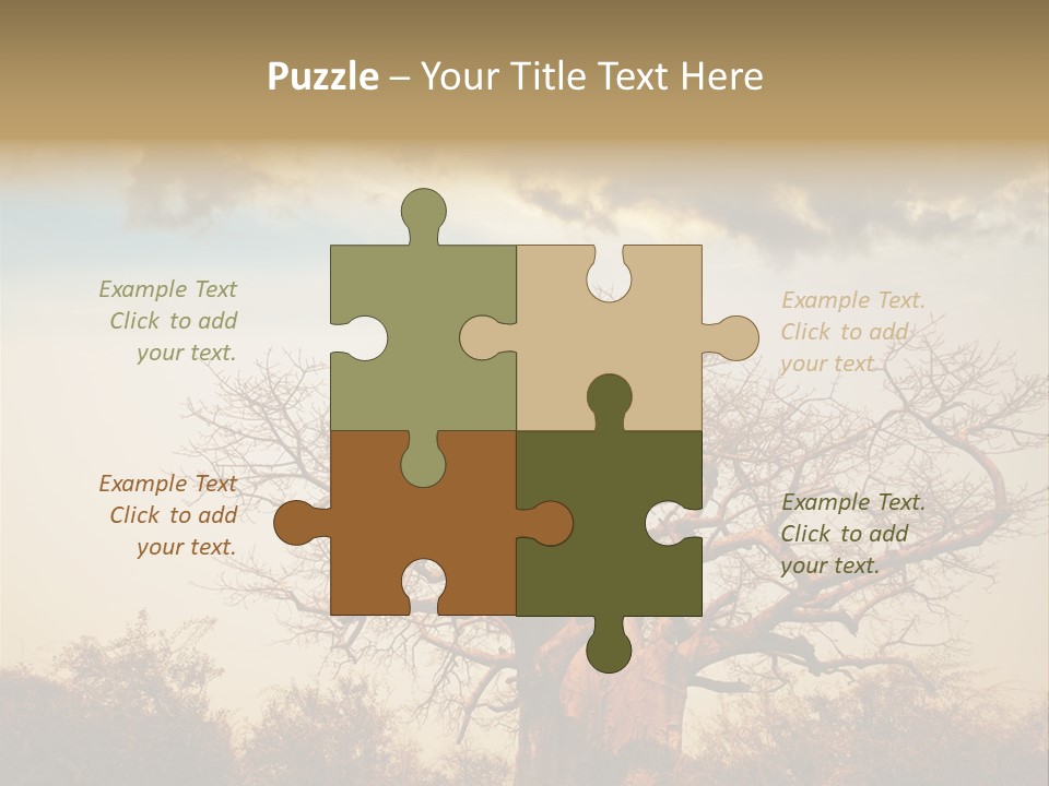 Travel Africa Sunset PowerPoint Template