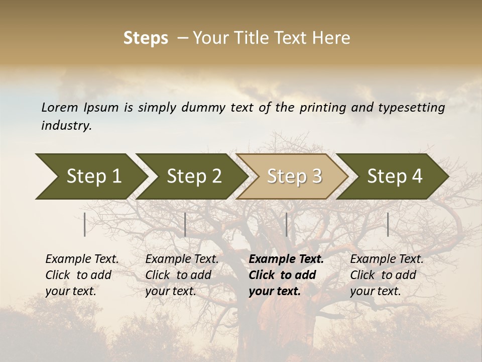 Travel Africa Sunset PowerPoint Template