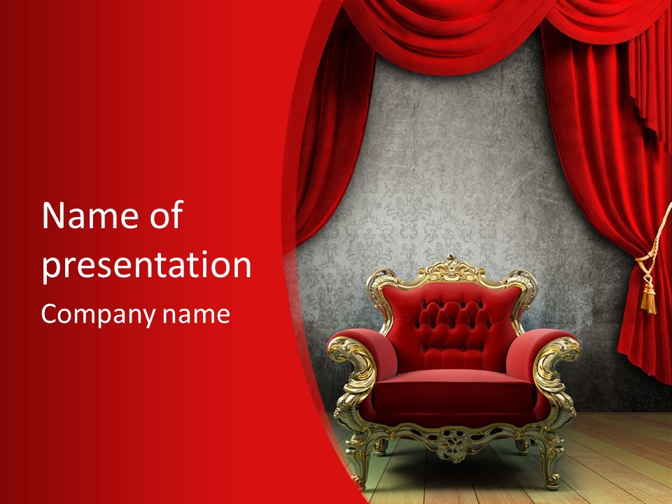 Old Textured Curtain PowerPoint Template