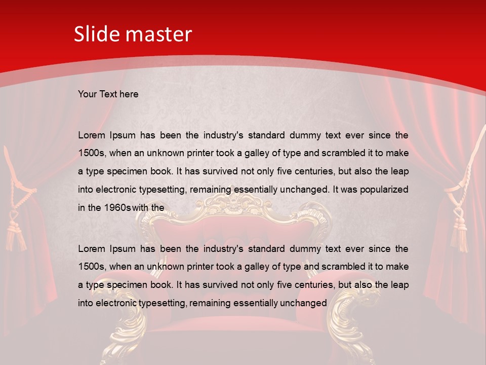 Old Textured Curtain PowerPoint Template