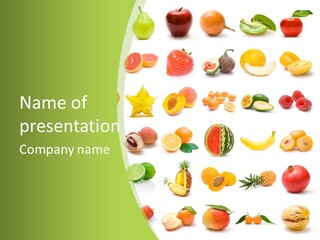 Apple Collage Pineapple PowerPoint Template