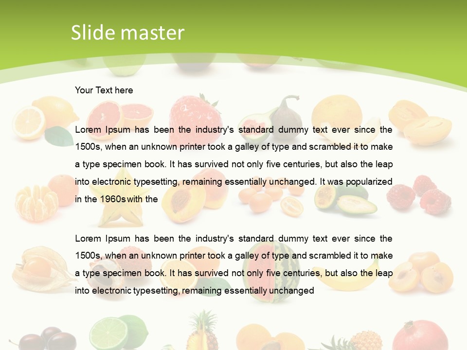 Apple Collage Pineapple PowerPoint Template