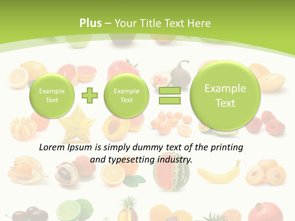 Apple Collage Pineapple PowerPoint Template
