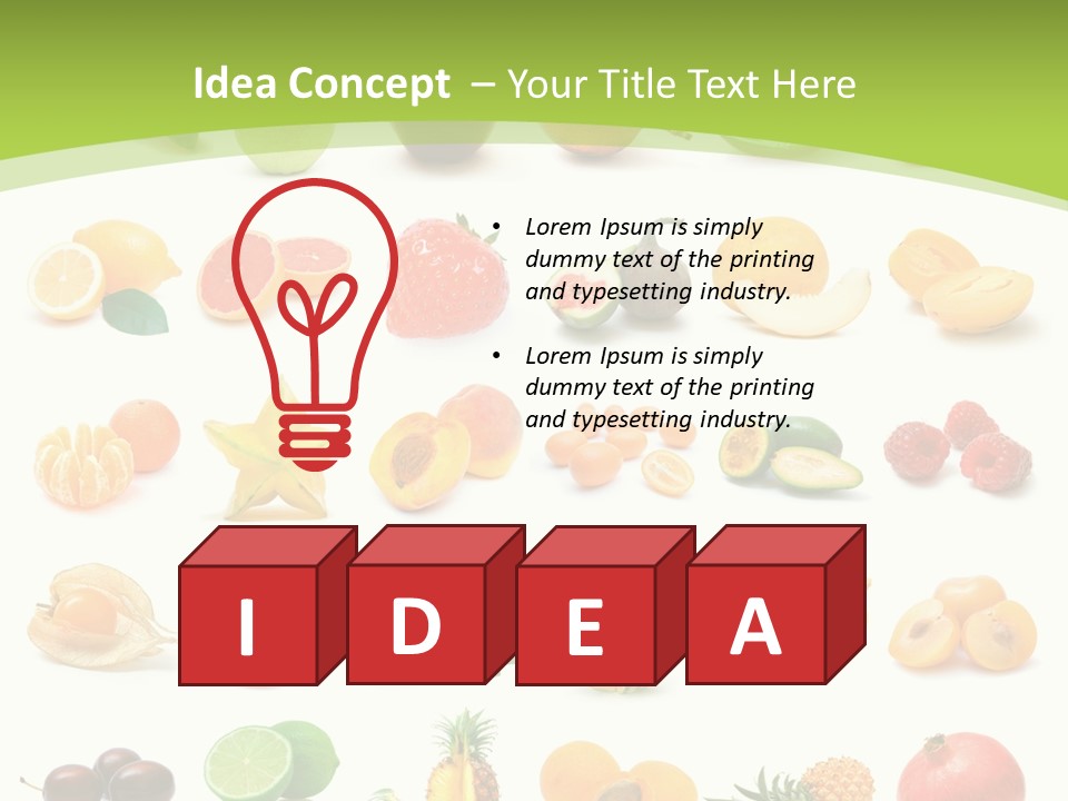 Apple Collage Pineapple PowerPoint Template