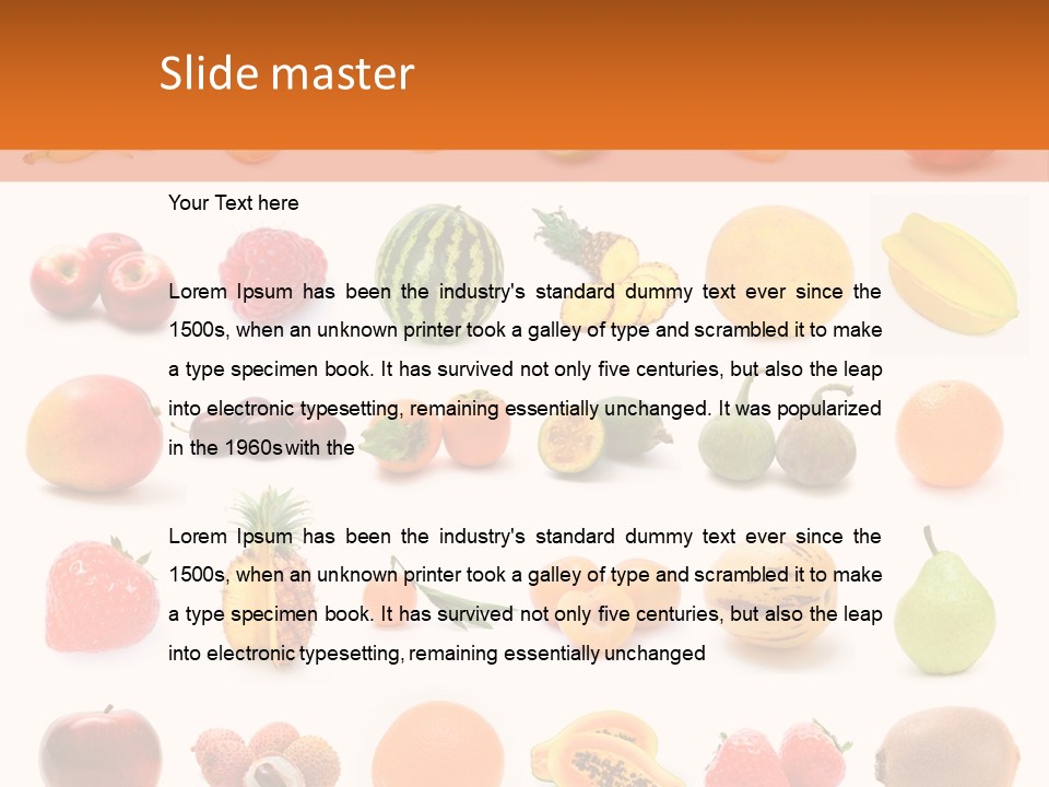 Lemon Apple Ananas PowerPoint Template