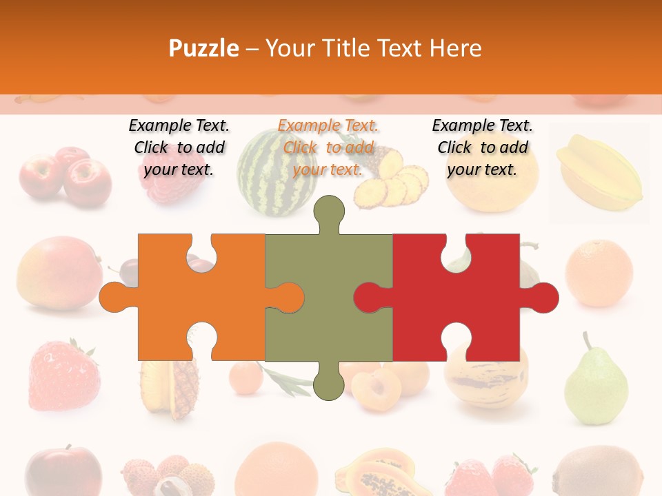 Lemon Apple Ananas PowerPoint Template