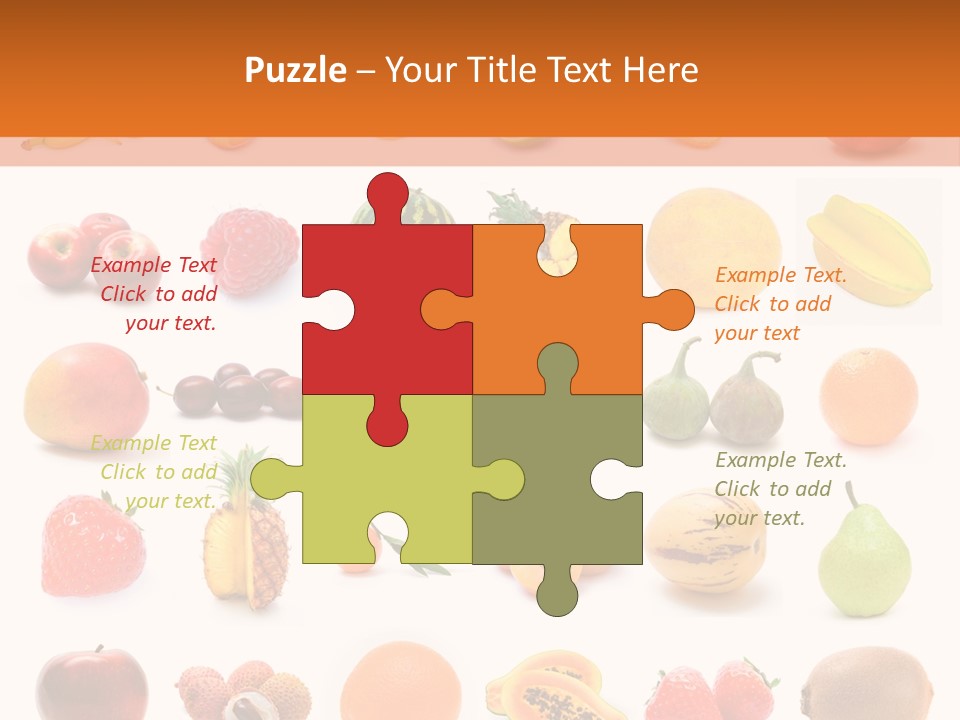 Lemon Apple Ananas PowerPoint Template