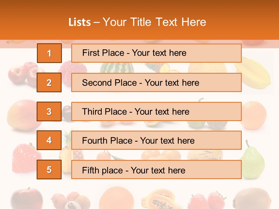 Lemon Apple Ananas PowerPoint Template