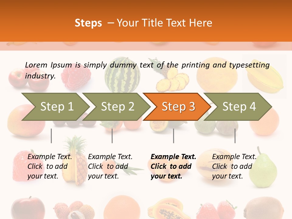 Lemon Apple Ananas PowerPoint Template