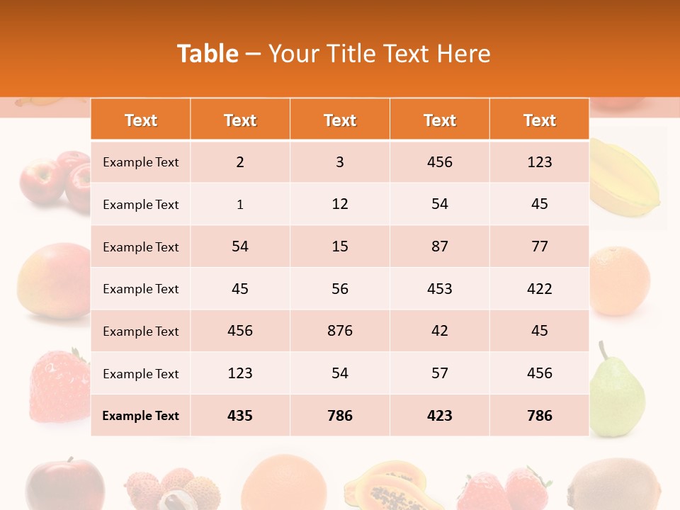 Lemon Apple Ananas PowerPoint Template