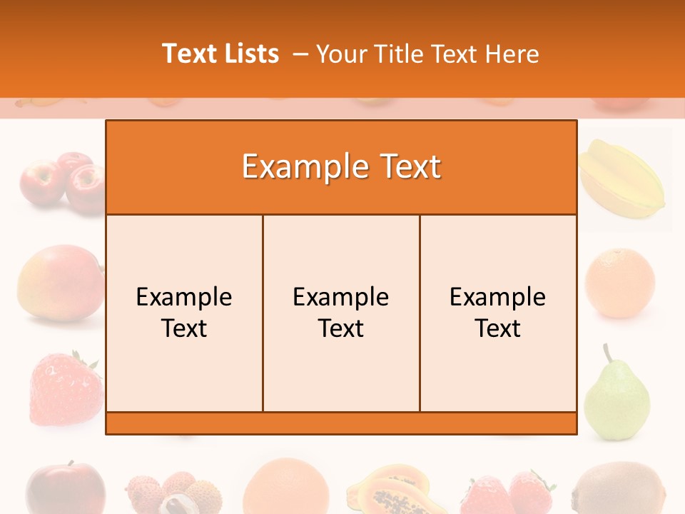 Lemon Apple Ananas PowerPoint Template
