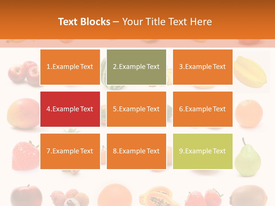 Lemon Apple Ananas PowerPoint Template