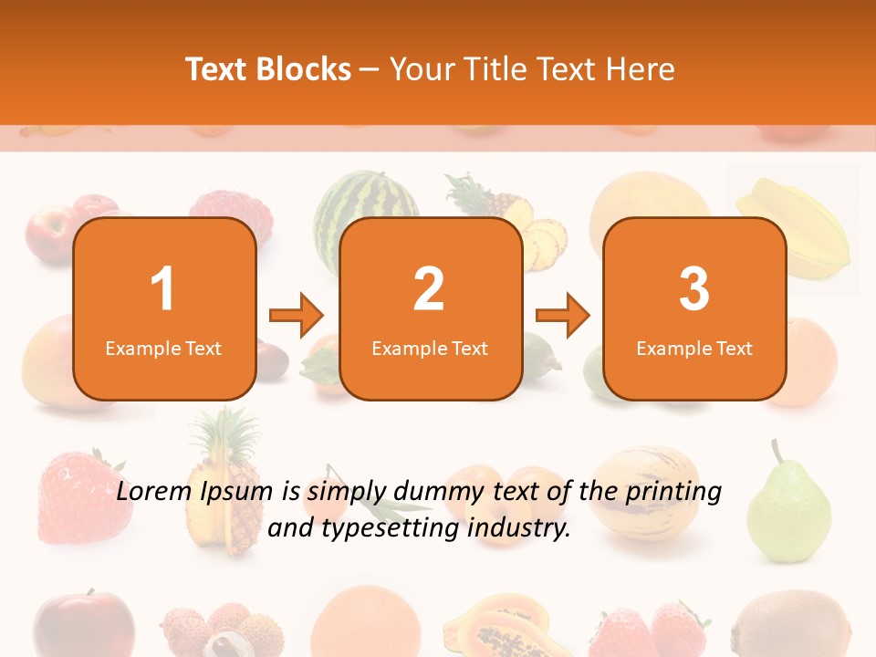 Lemon Apple Ananas PowerPoint Template