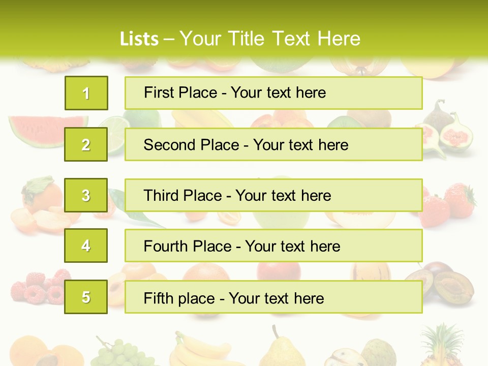 Water Kiwi Ananas PowerPoint Template