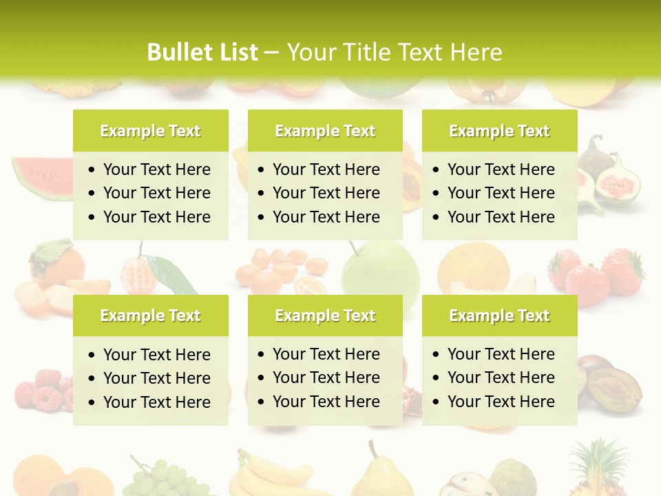 Water Kiwi Ananas PowerPoint Template