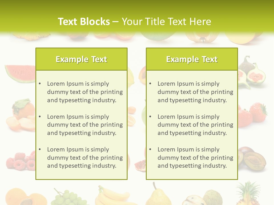 Water Kiwi Ananas PowerPoint Template