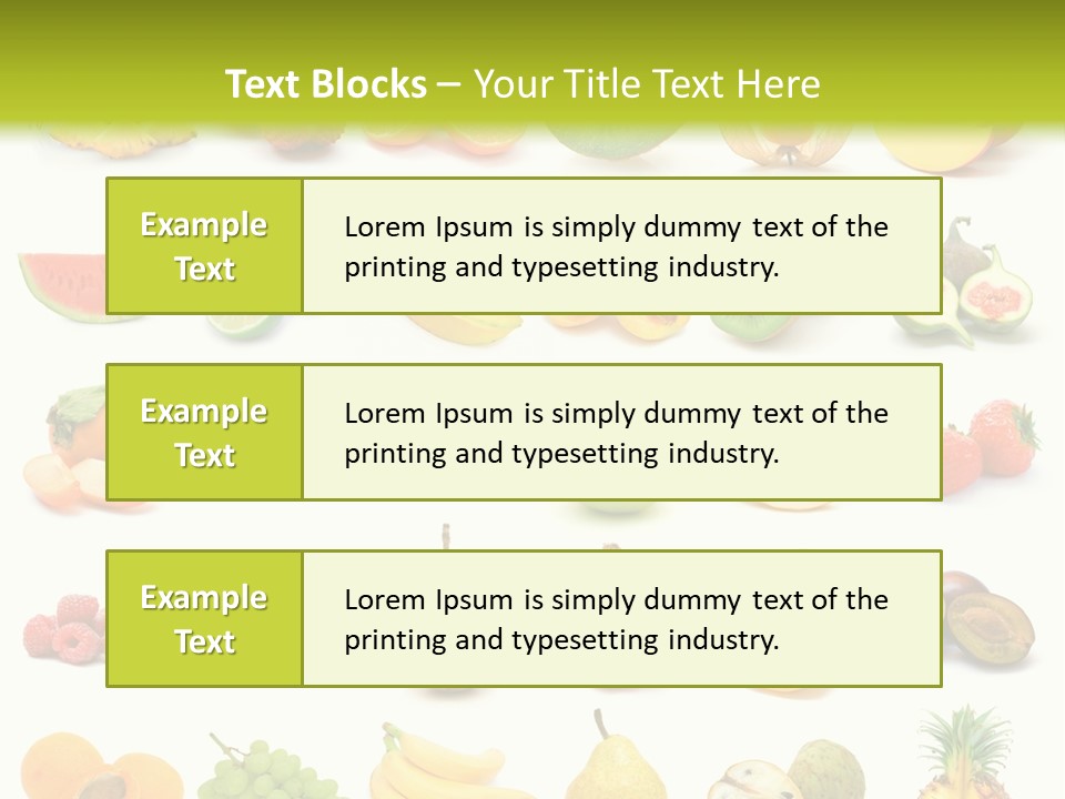 Water Kiwi Ananas PowerPoint Template