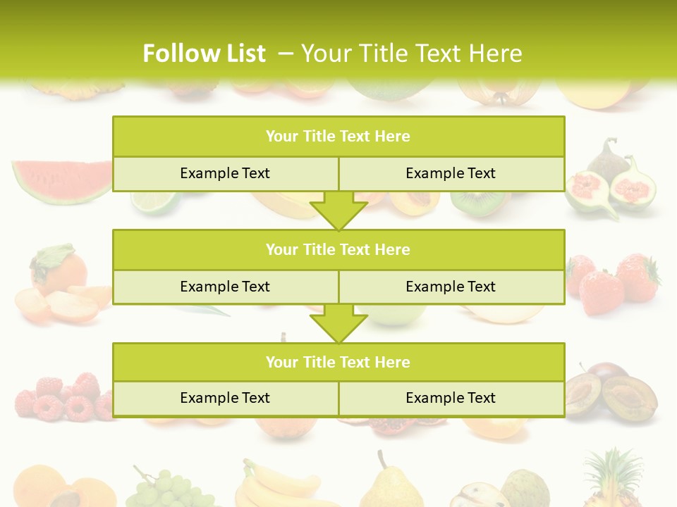 Water Kiwi Ananas PowerPoint Template
