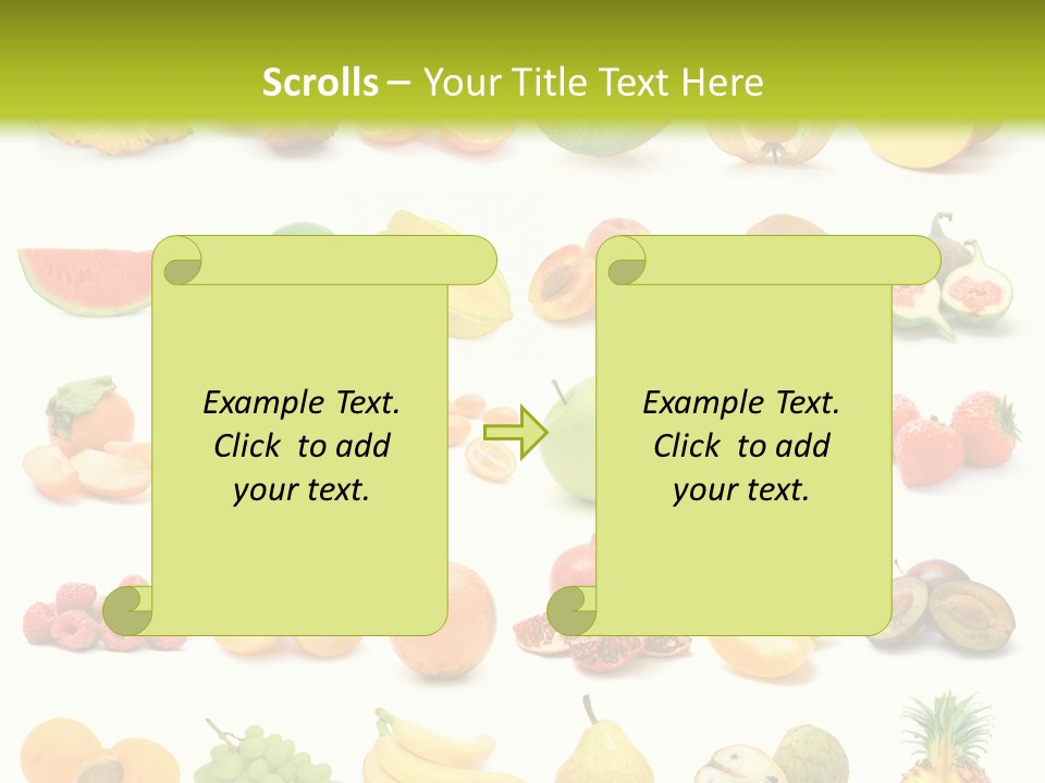 Water Kiwi Ananas PowerPoint Template