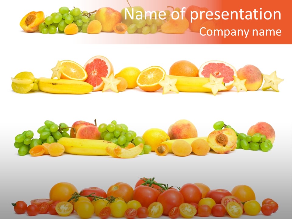 White Peach Object PowerPoint Template